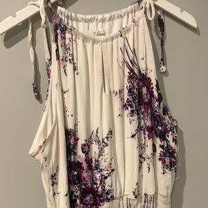 Maurice’s Keyhole Tie Sleeveless Full Length Beachy boho Floral Maxi Dress